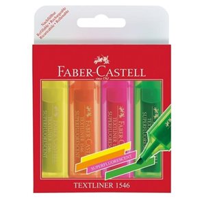 Zvýrazňovač Faber-Castell Textliner 1546 - sada 4 barev