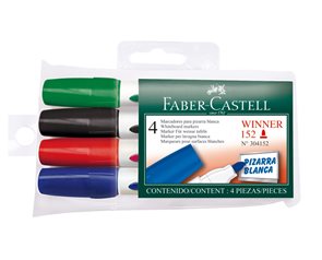 Popisovač na bílé tabule Faber-Castell WBM Winner 152 - sada 4 barev