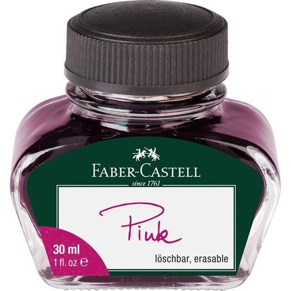 Levně Inkoust Faber-Castell ve skleněné lahvičce 30 ml, růžová
