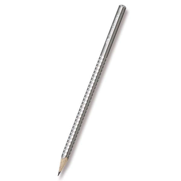 Grafitová tužka Faber-Castell Sparkle perleťová - stříbrná, Sleva 13%