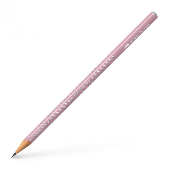 Grafitová tužka Faber-Castell Sparkle perleťová - růžová, Sleva 7%