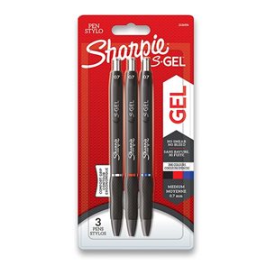 Kuličkové pero Sharpie S-Gel 0,7 mm - sada 3 barev