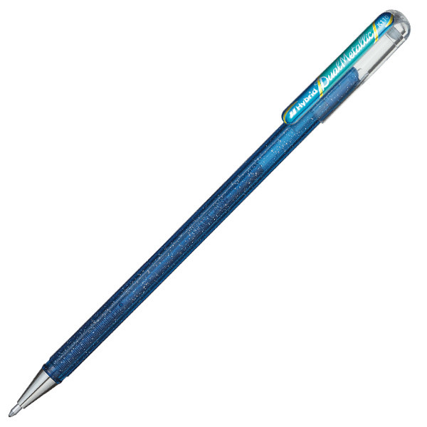 Levně Pentel Dual Metallic Gelové kuličkové pero - modrá/metalická zelená