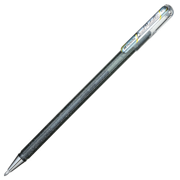 Levně Pentel Dual Metallic Gelové kuličkové pero - stříbrná
