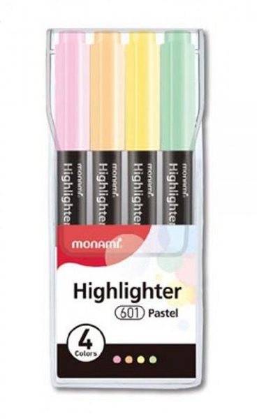 Zvýrazňovač Monami 601 pastel - sada 4 barev, Sleva 9%