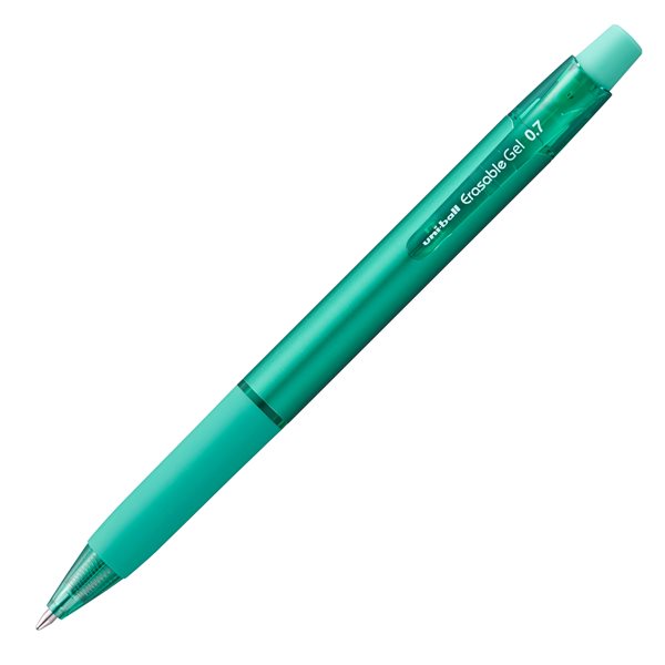 Gumovatelné pero stiskací UNI 0,7 mm - zelené, Sleva 10%