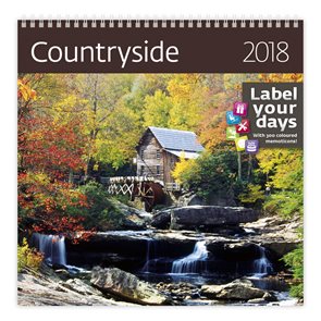 Kalendář nástěnný 2018 Label your days - Countryside