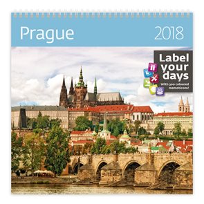 Kalendář nástěnný 2018 Label your days - Prague