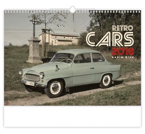 Kalendář nástěnný 2018 - Retro Cars