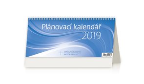 Kalendář stolní 2019 - Plánovací kalendář MODRÝ