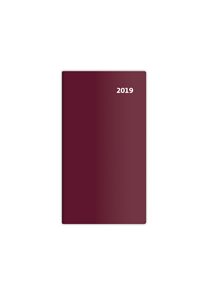 Diář 2019 kapesní - Torino čtrnáctidenní - bordó/bordeaux red