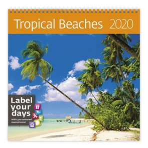 Kalendář nástěnný 2020 Label your days - Tropical Beaches