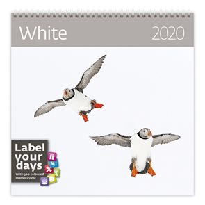 Kalendář nástěnný 2020 Label your days - White 
