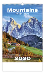 Kalendář nástěnný 2020 - Mountains/Berge/Hory