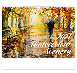 Kalendář nástěnný 2021 - Watercolour Scenery