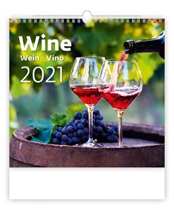 Kalendář nástěnný 2021 - Wine
