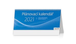 Kalendář stolní 2021 - Plánovací kalendář MODRÝ