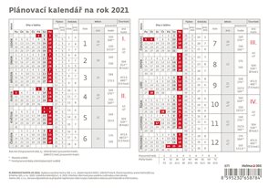 Kalendář stolní 2021 - Plánovací karta