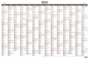 Kalendář nástěnný 2022 - Plánovací roční mapa A1 bezobrázková
