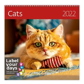 Kalendář nástěnný 2022 Label your days - Cats