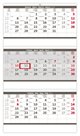 Kalendář nástěnný 2023 - Tříměsíční skládaný šedý