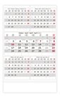 Kalendář nástěnný 2023 - Pětiměsíční šedý