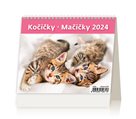 Kalendář stolní 2024 - MiniMax Kočičky/Mačičky