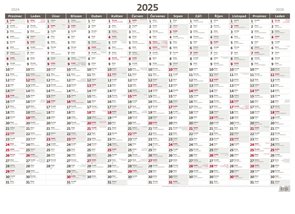 Kalend&#225;ř n&#225;stěnn&#253; 2025 - Pl&#225;novac&#237; ročn&#237; mapa A1 bezobr&#225;zkov&#225;