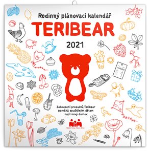 Rodinný plánovací kalendář 2021 nástěnný TERIBEAR