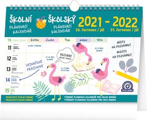 Školní plánovací kalendář 2021/2022 s háčkem, 30 × 21 cm