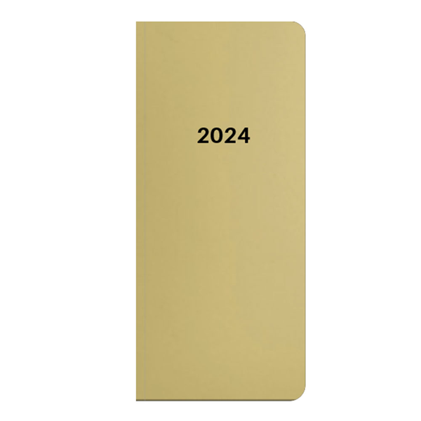 Oxybag Diář 2024 PVC kapesní týdenní - Metallic zlatá - 8,5x15,4 cm, Sleva 15%
