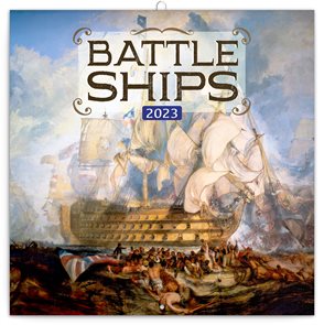 Kalendář nástěnný 2023 poznámkový, 30 × 30 cm - Bitevní lodě