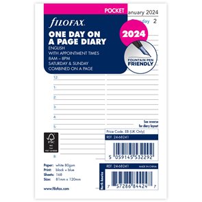 Filofax N&#225;plň 2024 pro kapesn&#237; di&#225;ř denn&#237; aj