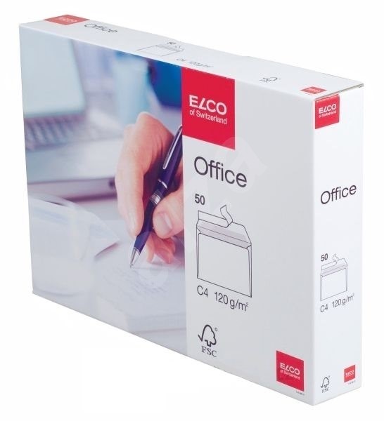Levně Obálky ELCO Office samolepicí s páskou C4 50 ks bílé