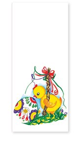 Stil Velikonoční sáček 12 × 30 cm - Kuřátko s pomlázkou