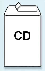 Levně Bublinková obálka samolepicí s páskou na CD 180 × 165 mm