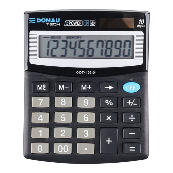 Levně kancelářská kalkulačka Donau TECH 4102, 10místná - černá, Sleva 46%