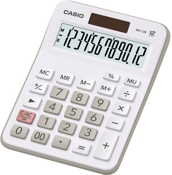 Levně Stolní kalkulačka Casio MX 12B WE - bílá