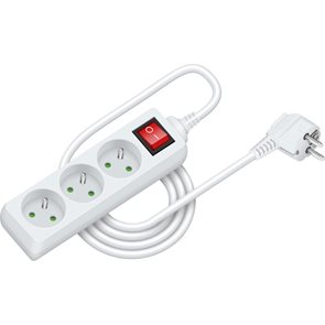 Prodlužovac&#237; kabel s vyp&#237;načem RETLUX RPC 19, 3 z&#225;suvky, 2 m - b&#237;l&#253;