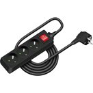 Prodlužovací kabel s vypínačem RETLUX RPC 20B, 3 zásuvky, 3 m - černý