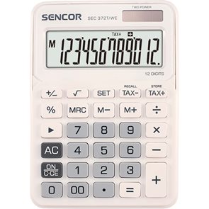 Kalkulačka Sencor SEC 372T WE - bílá