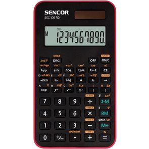 Kalkulačka Sencor SEC 106 RD - černočervená