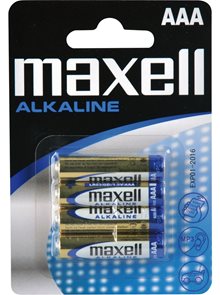 Maxell Alkalická mikrotužková baterie AAA - balení 4 ks blistr