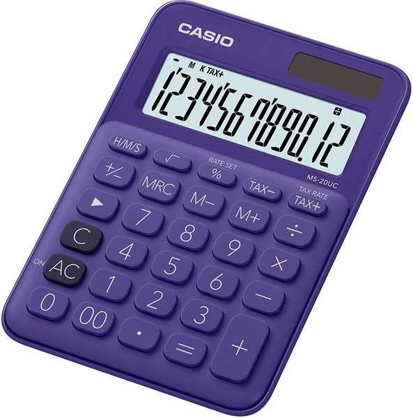 Levně Kalkulačka Casio MS 20 UC PL - fialová
