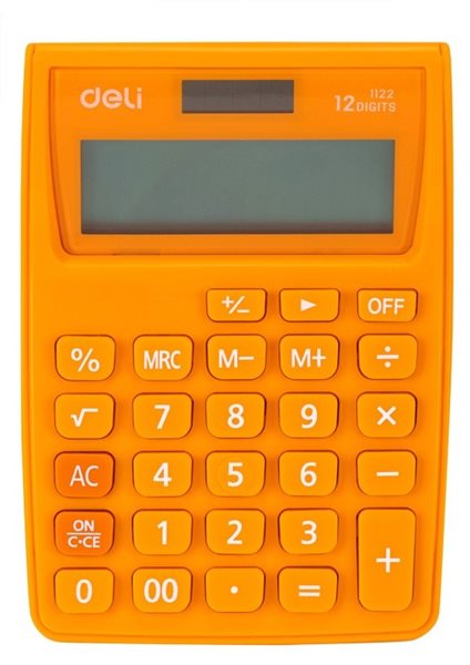 Levně Kalkulačka DELI E1122 - oranžová
