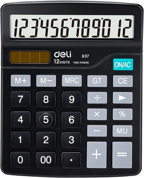 Levně Kalkulačka DELI E837 - černá