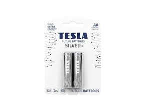 Alkalická tužková baterie AA Tesla SILVER+ 2 ks, blistr