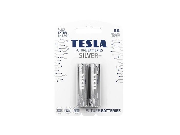 Levně Alkalická tužková baterie AA Tesla SILVER+ 2 ks, blistr