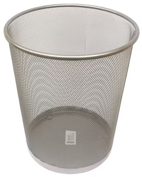 Levně Drátěný odpadkový koš 26,5 × 28,5 cm - stříbrný