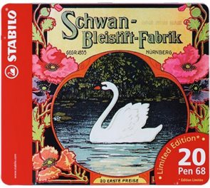 STABILO Pen 68 Vláknový fix - dárkové balení 20 ks "Swan"